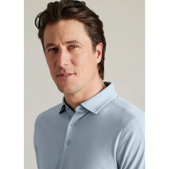 Men's Rhone Pique Polo Shirt Size XXL Misty Blue